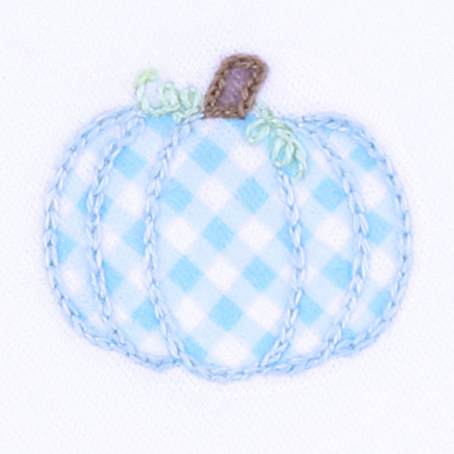 Magnolia Baby - Sweet Pumpkin Blue Embroidered Short Sleeve Boy Bubble