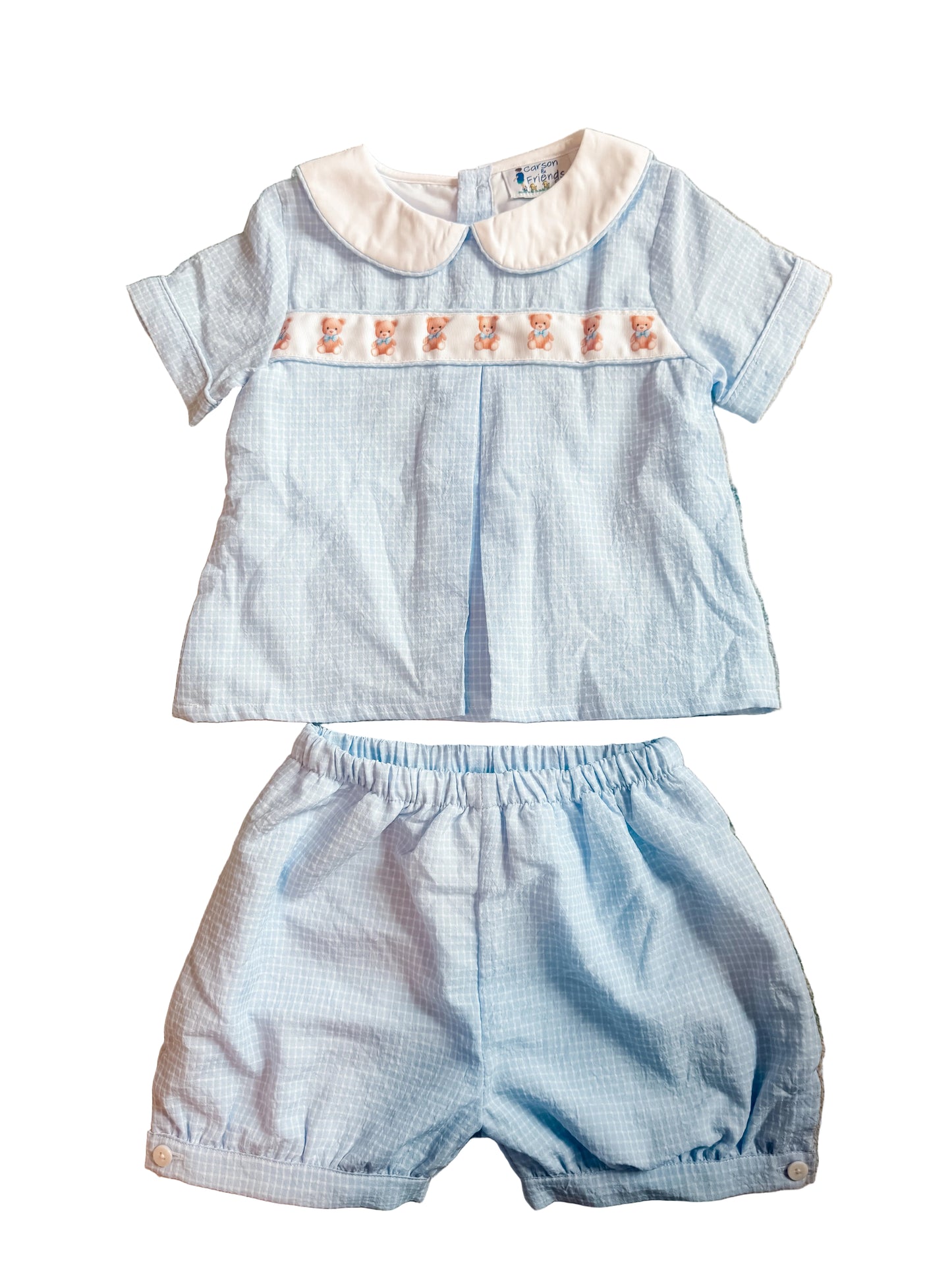 Carson and Friends Teddy Bear Ribbon Short Set