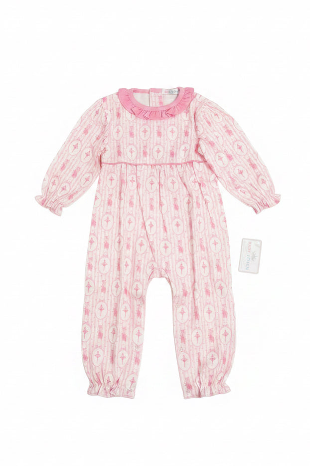 Baby Loren Pink Ballerina Pima Romper
