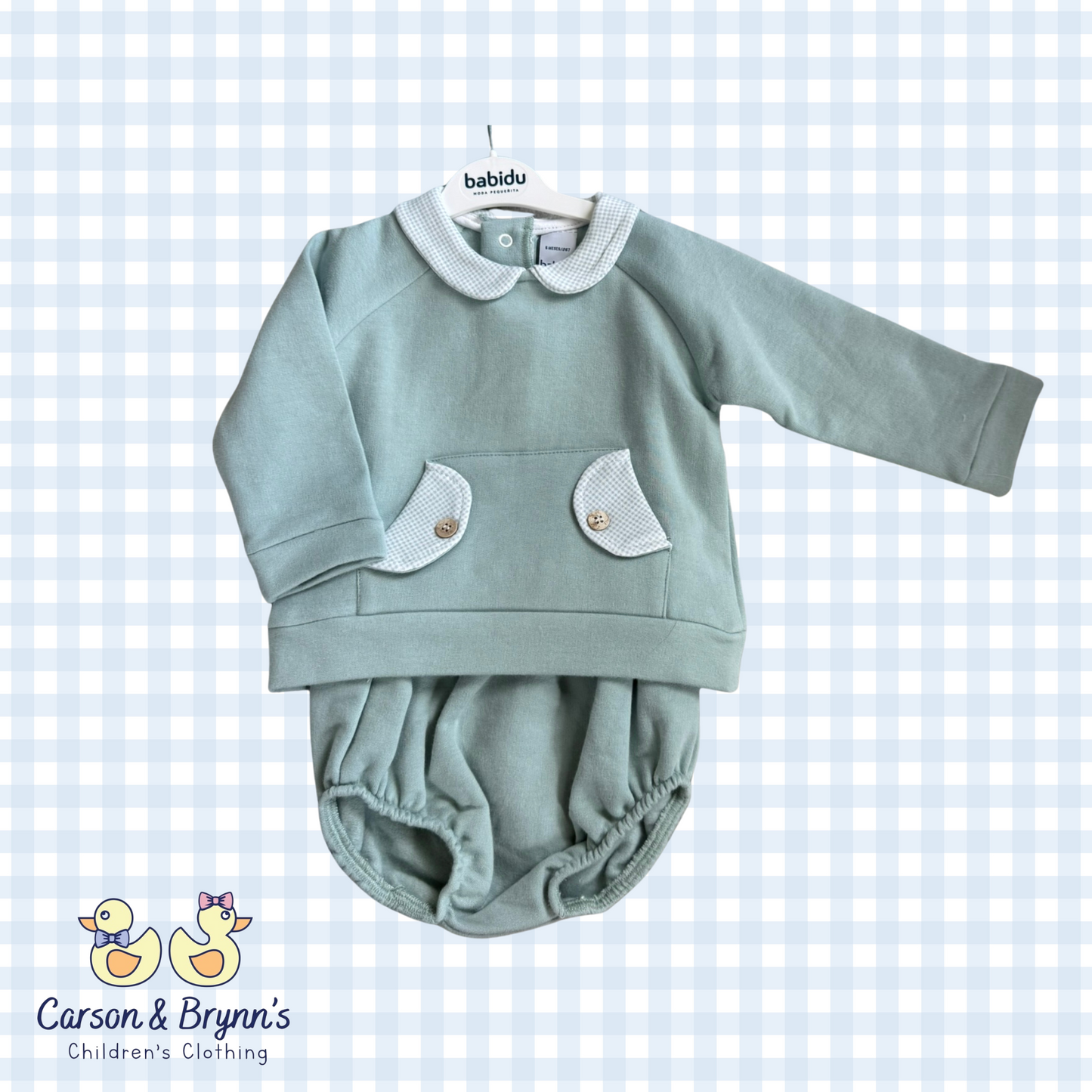 Babidu Green Long Sleeved Diaper Set