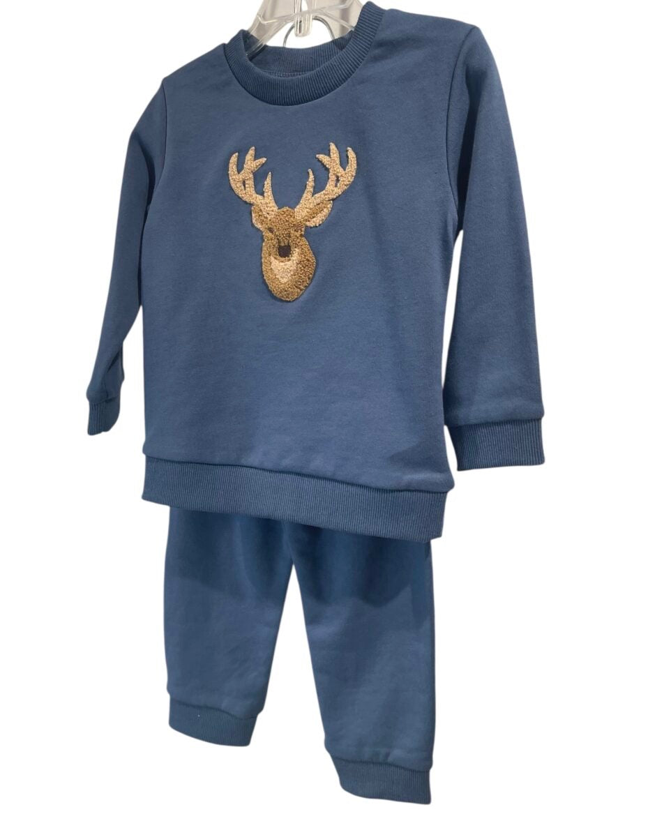 Three Sisters Deer Applique Jogger Set