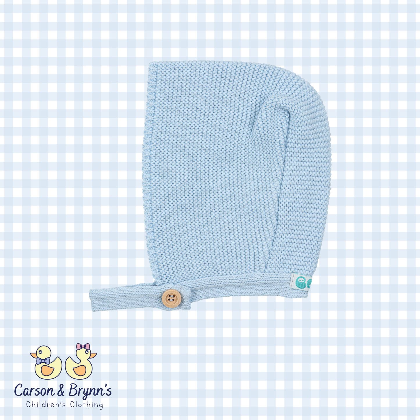 Cotton Knit Diaper Cover and Hat- Blue