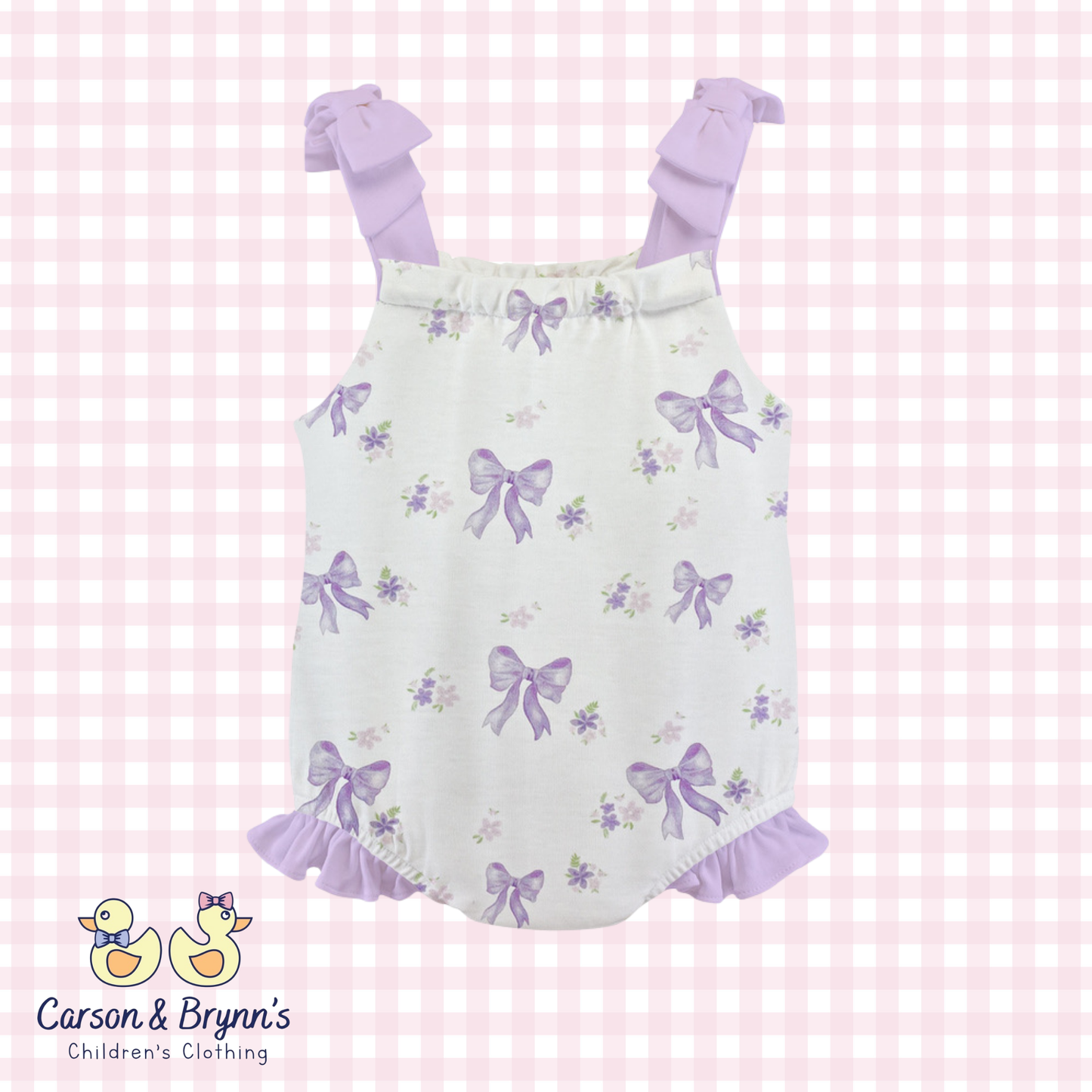 Baby Club Chic Lavender Bows Bubble with Bows