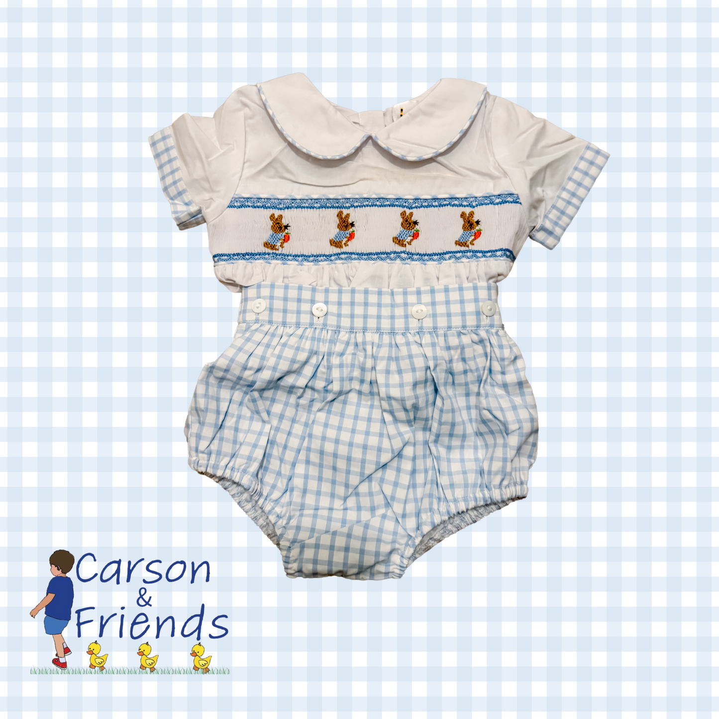 Bunny Smocked Button On