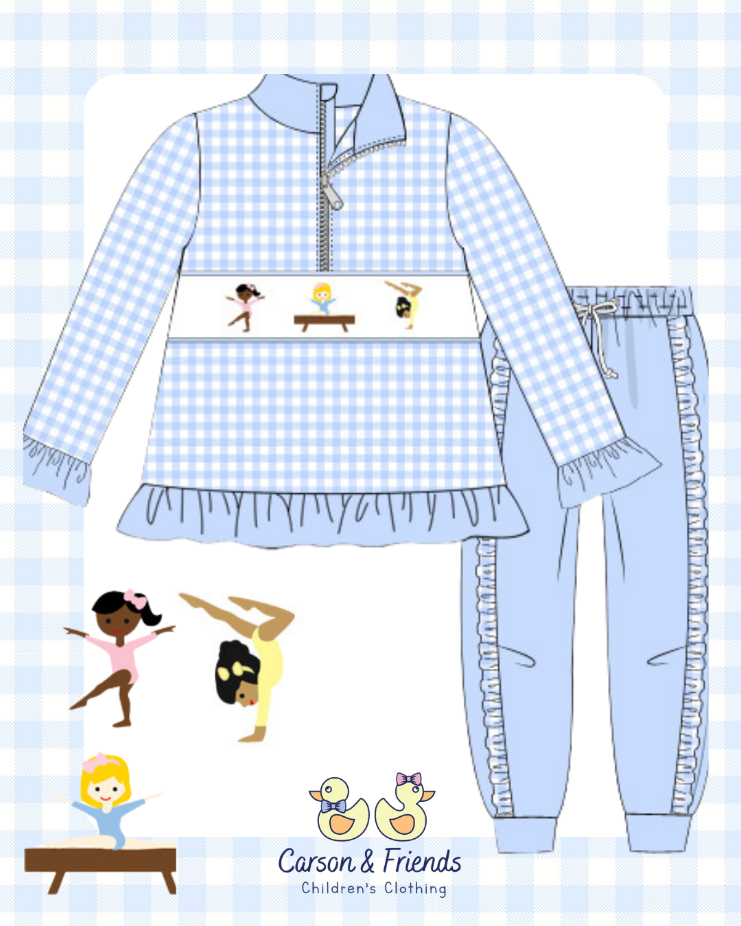 PRESALE ETA NOVEMBER- Carson and Friends Gymnastics Jogger Set