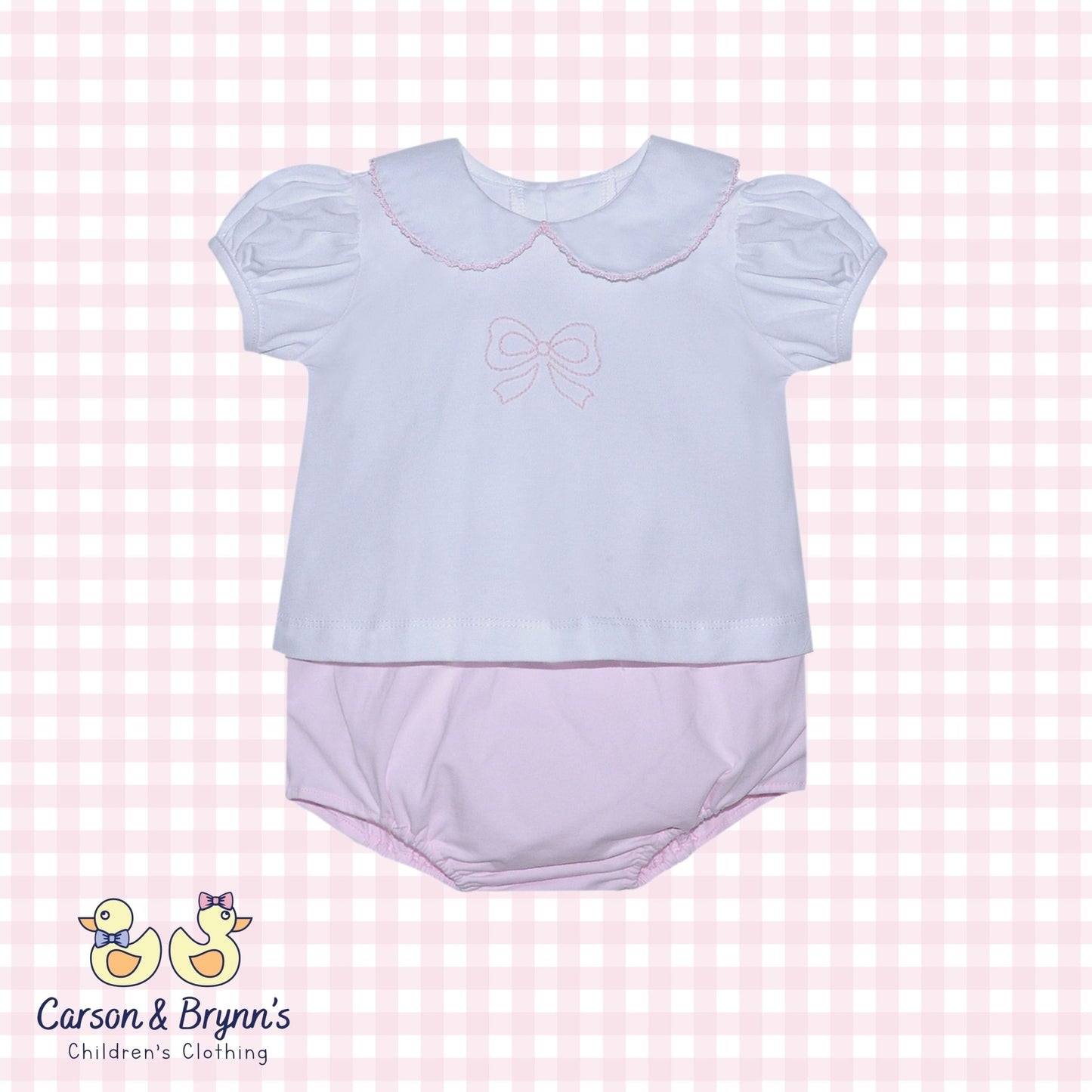 Baby Sen Bailey Diaper Set- Pink Bow