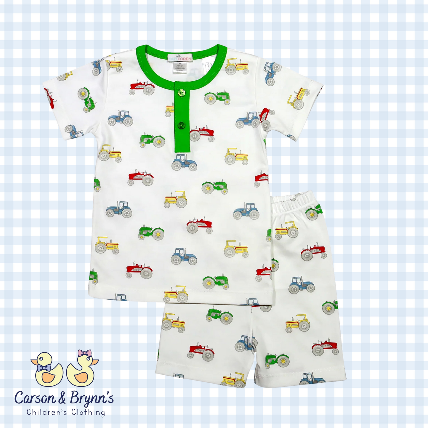 Baby Loren Tractors Pajama Set