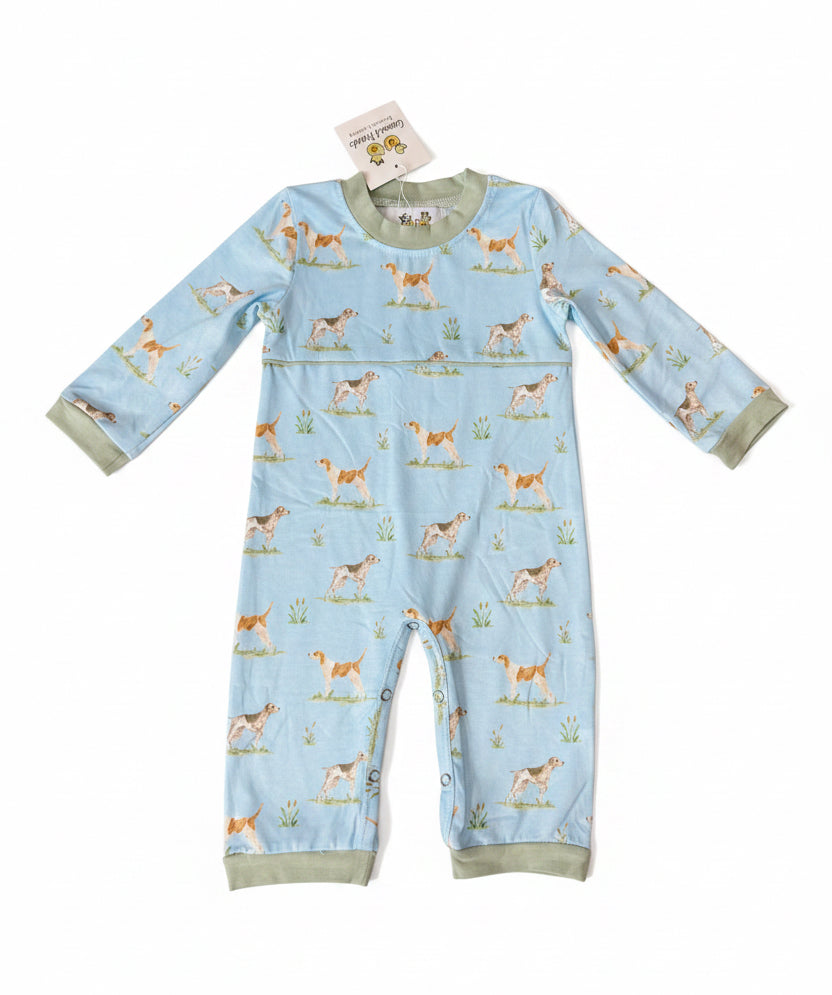Carson and Friends Hunting Dogs Long Sleeve Romper