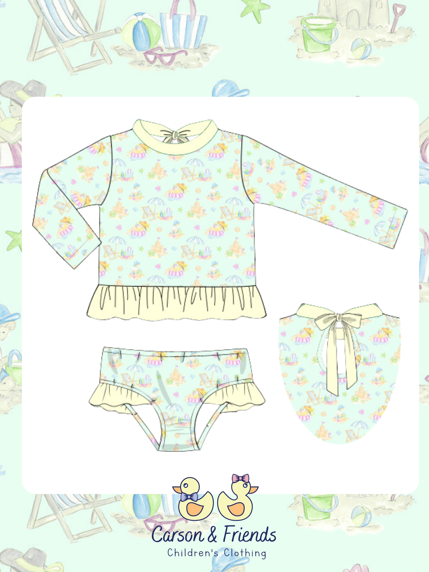Carson and Friends Girls Beach Days Two Piece Swim