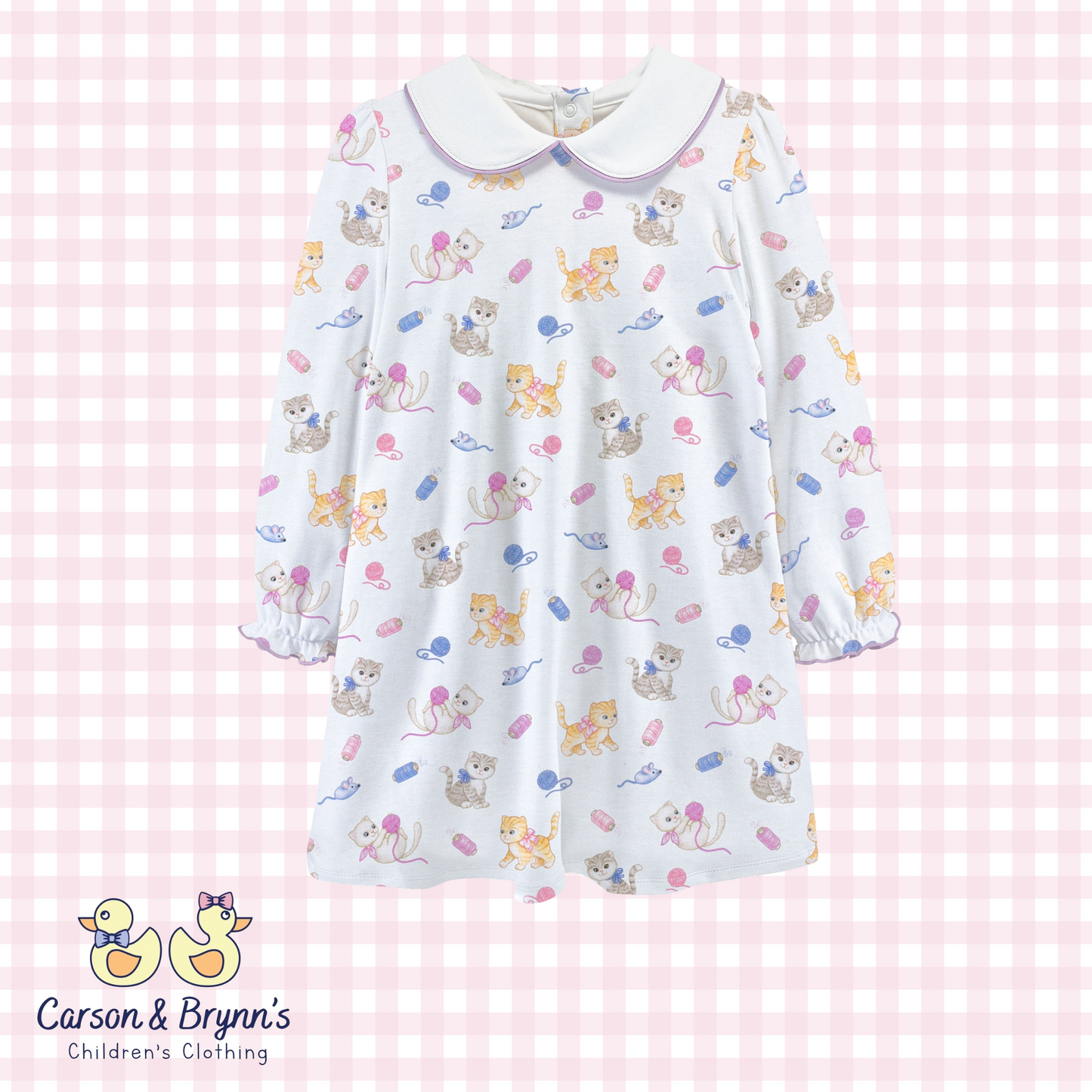 Baby Club Chic Kitty Playtime Pima Dress