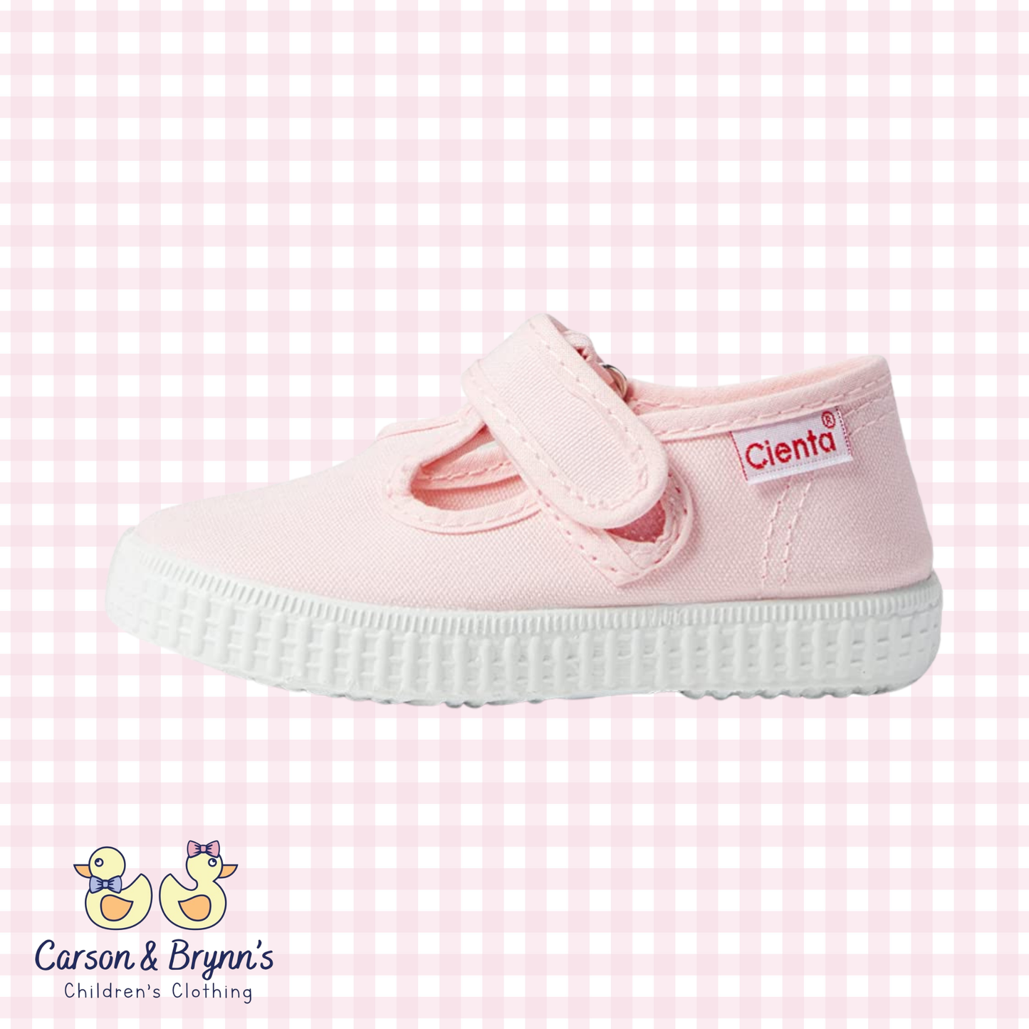 Cienta Shoes - l Velcro T-Strap - Pink