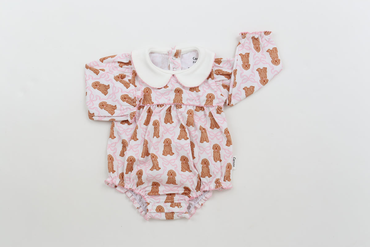 Carson and Friends Long Sleeve Girls Bubble- Goldendoodles