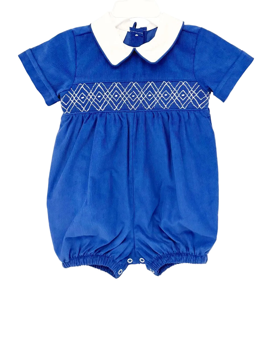 Baby Blessings Dark Blue Cord Julian Romper