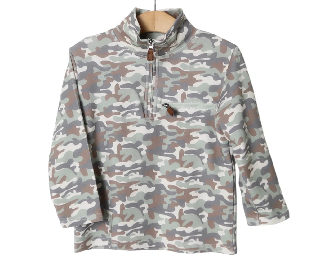 Millie Jay Kingston 1/4 Zip Pullover- Camo