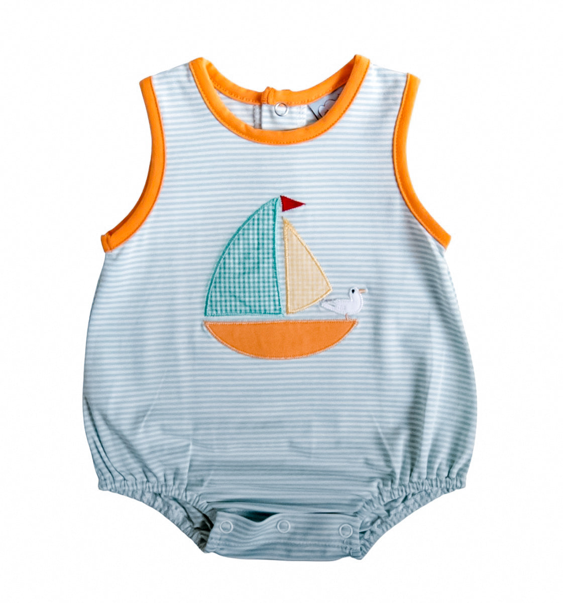Sailboat Appliqué Boys Bubble