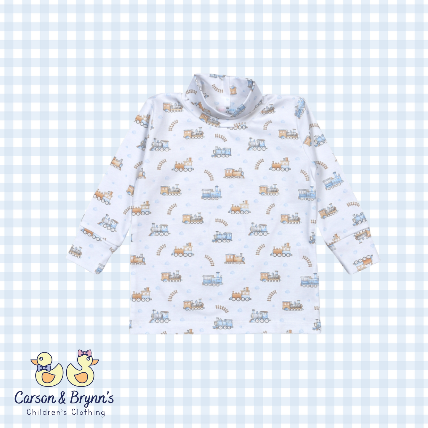 Baby Loren Choo Choo Pima Turtleneck