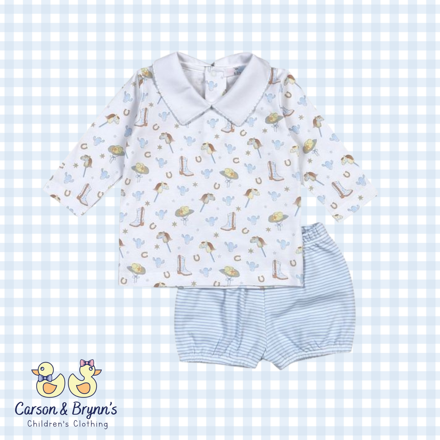 Baby Loren Howdy Baby Diaper Cover Set