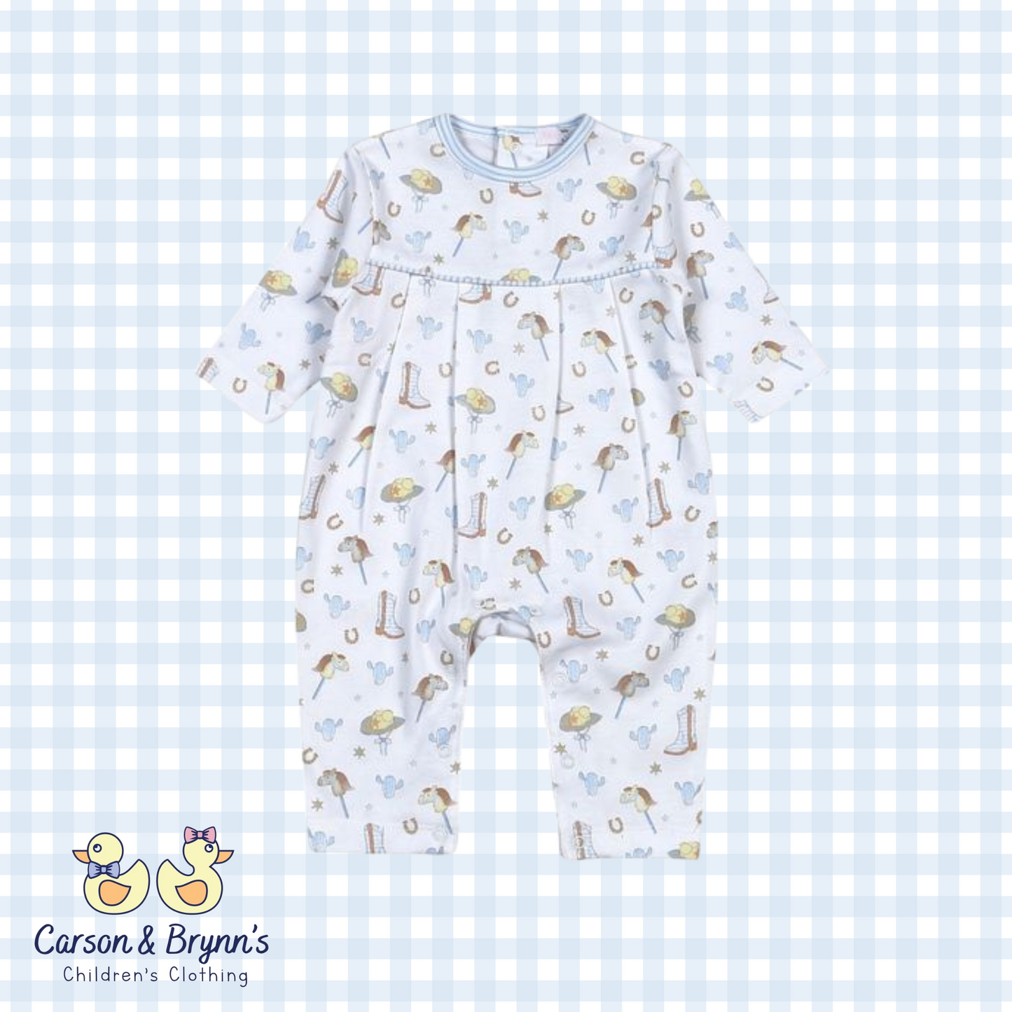 Baby Loren Howdy Baby Pima Romper