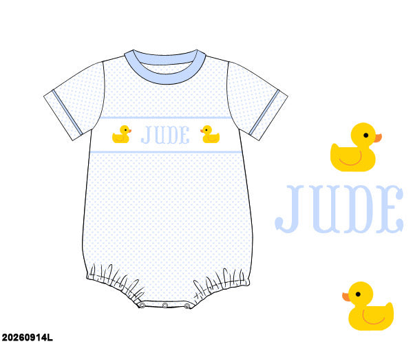 Preorder ETA January Bitty Dot Duckies Bubble with Name