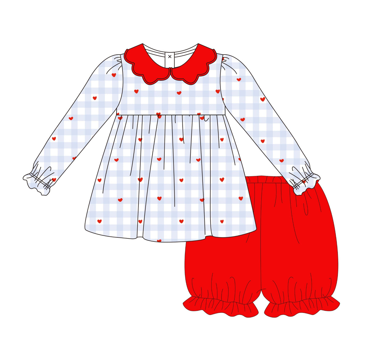 PRESALE ETA JANUARY Gingham Hearts Bloomer