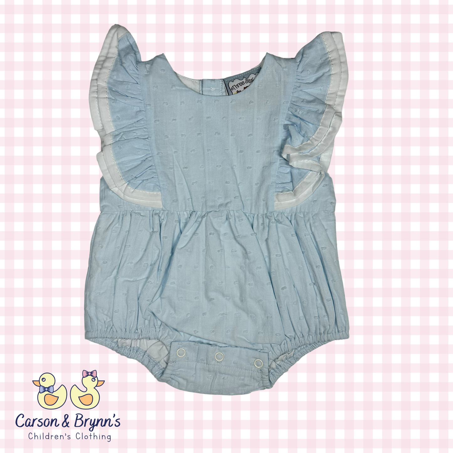 Grace Bubble- Blue Swiss Dot