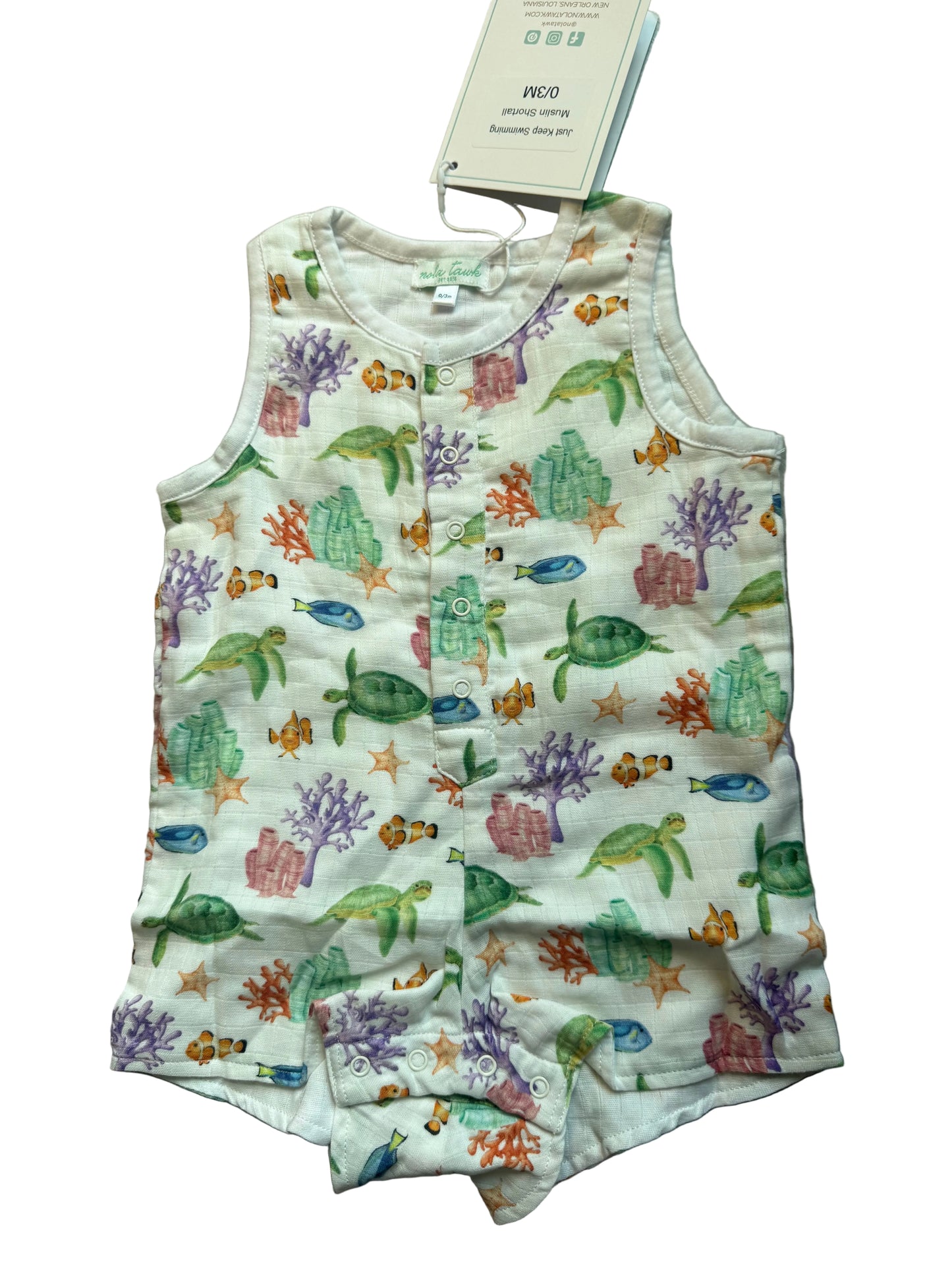 Nola Tawk Muslin Shortall- Fish