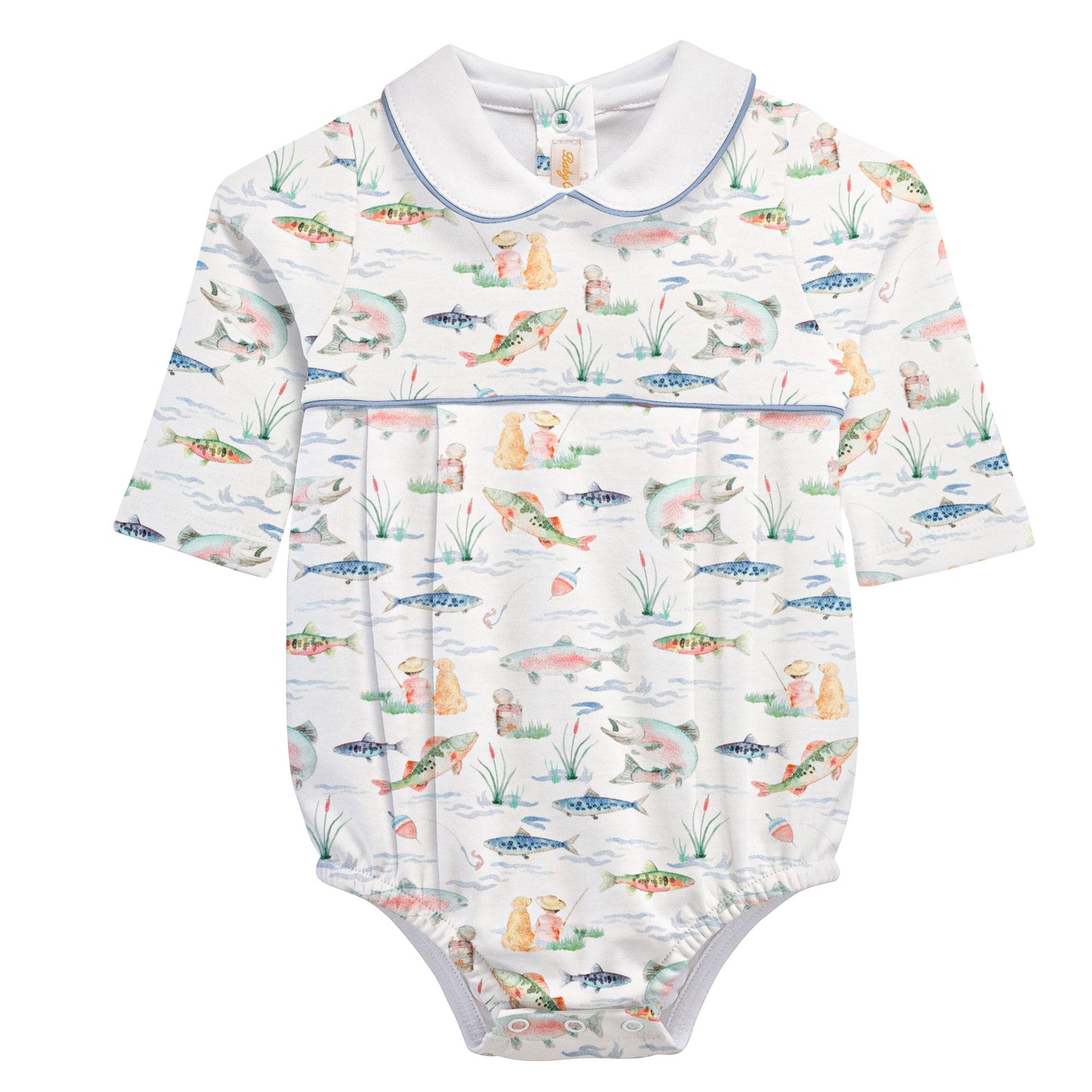 Baby Club Chic Gone Fishing Bubble with Round Collar