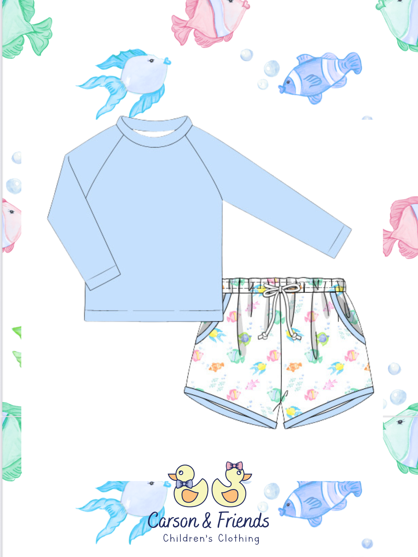 Carson and Friends Boys Fishy Swim Set