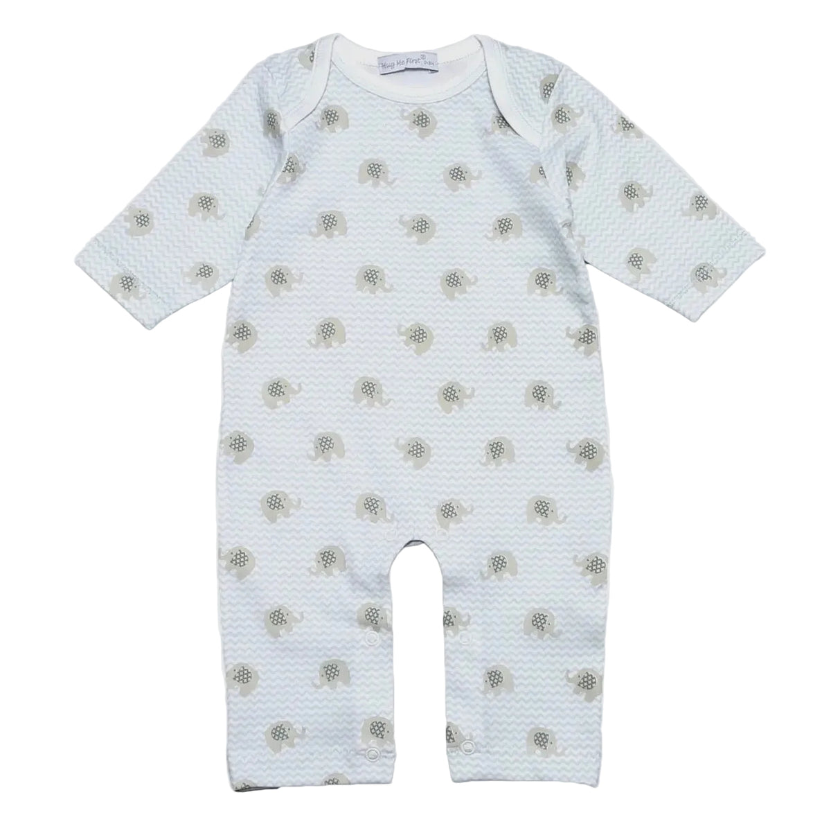 Hug Me First Elephant Romper- Blue