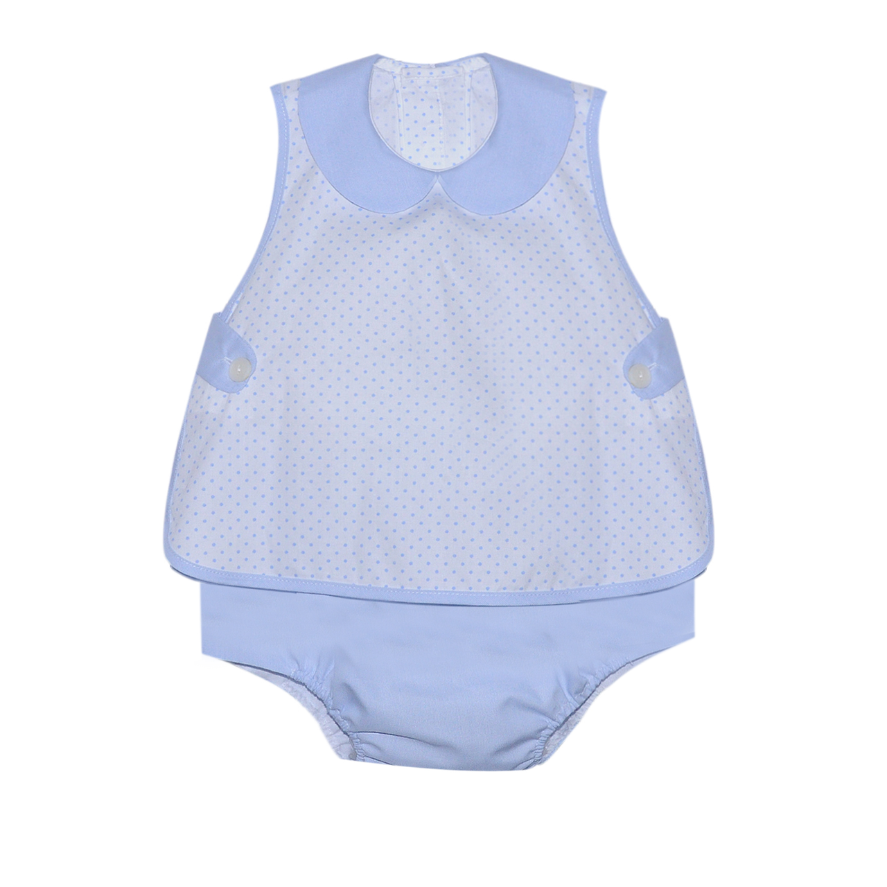 Baby Sen Blue Dot Apron Set