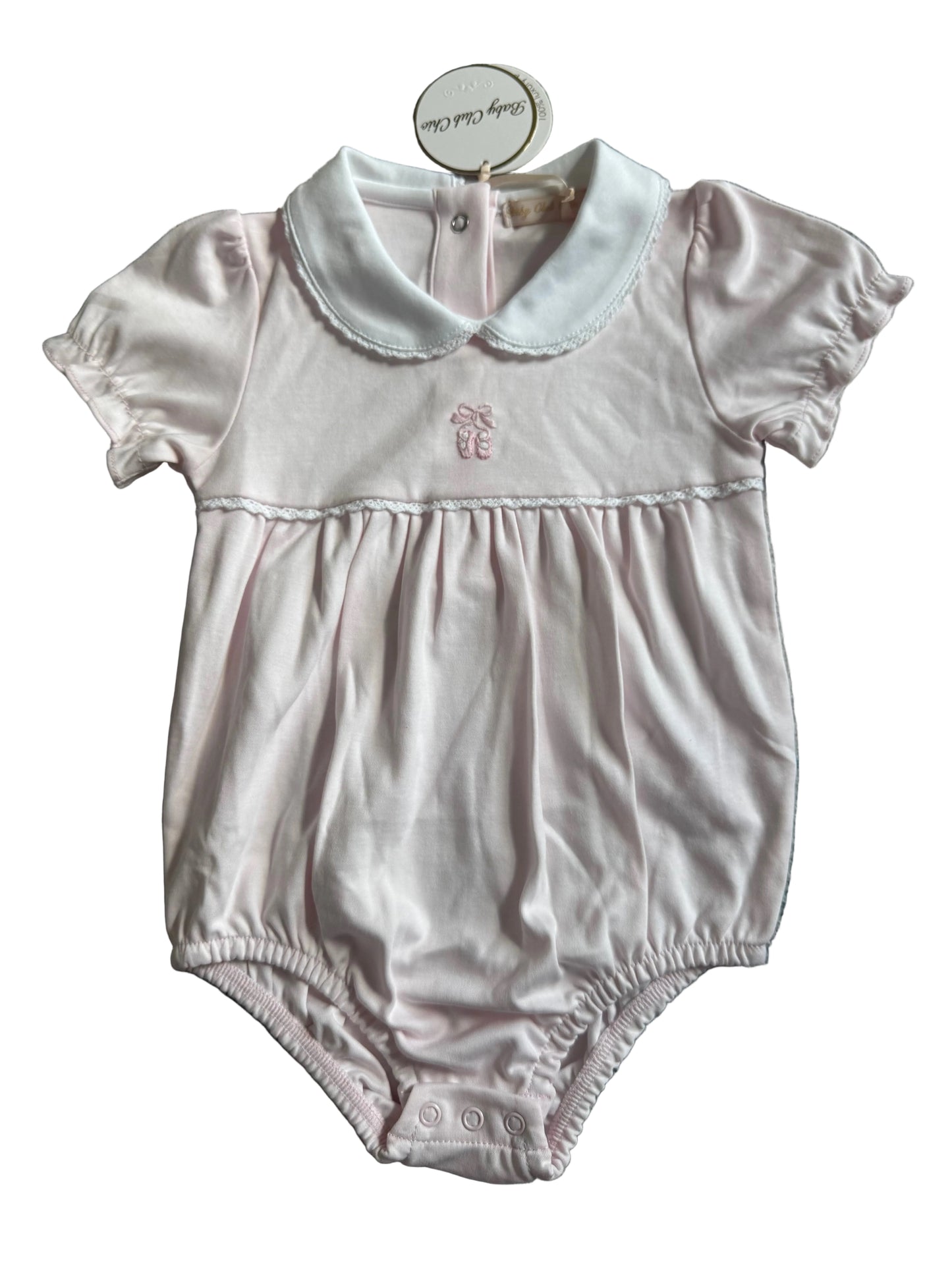 Baby Club Chic Embroidered Bubble- Sugarplum Steps
