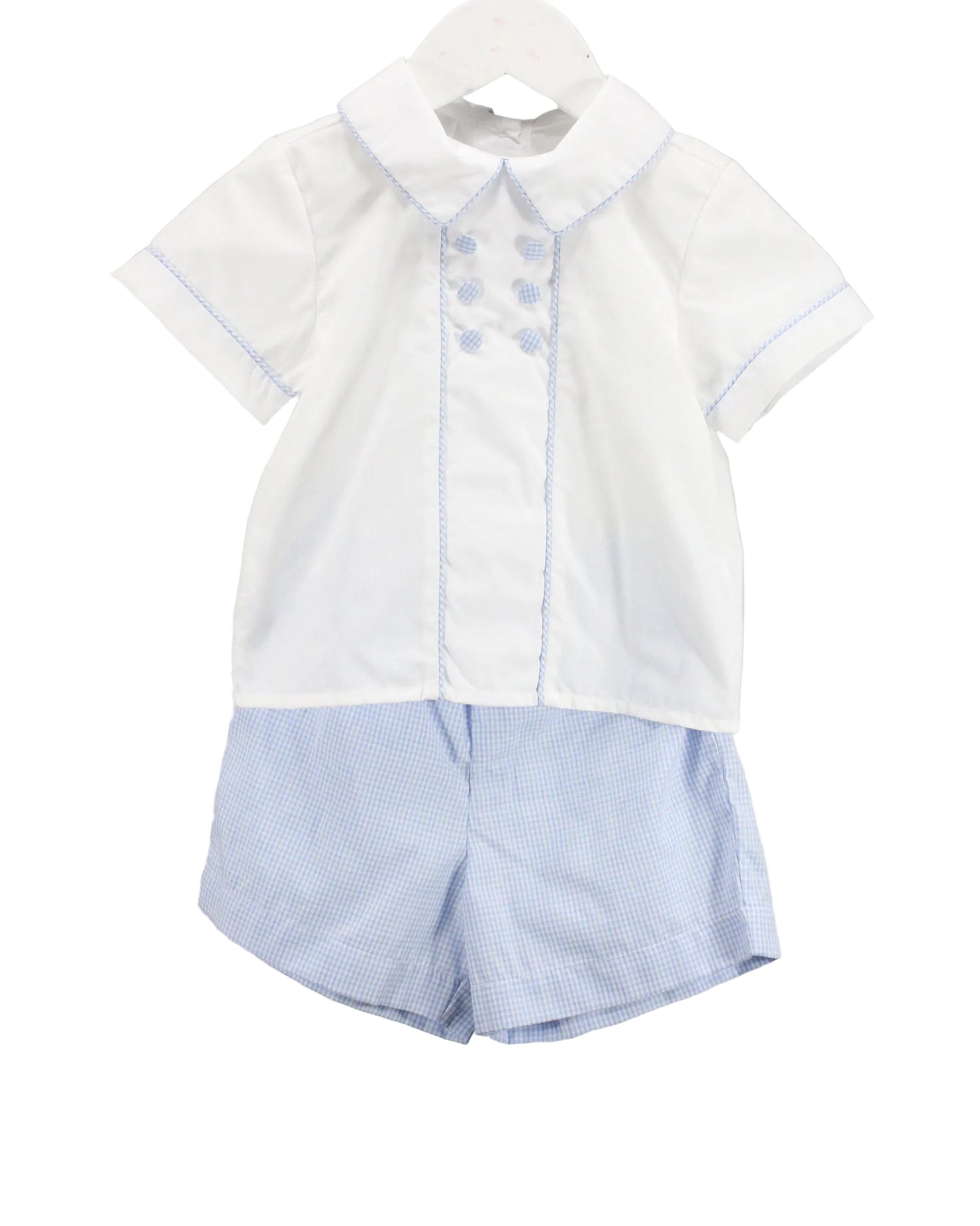 Baby Blessings Light Blue Gingham Edward Set