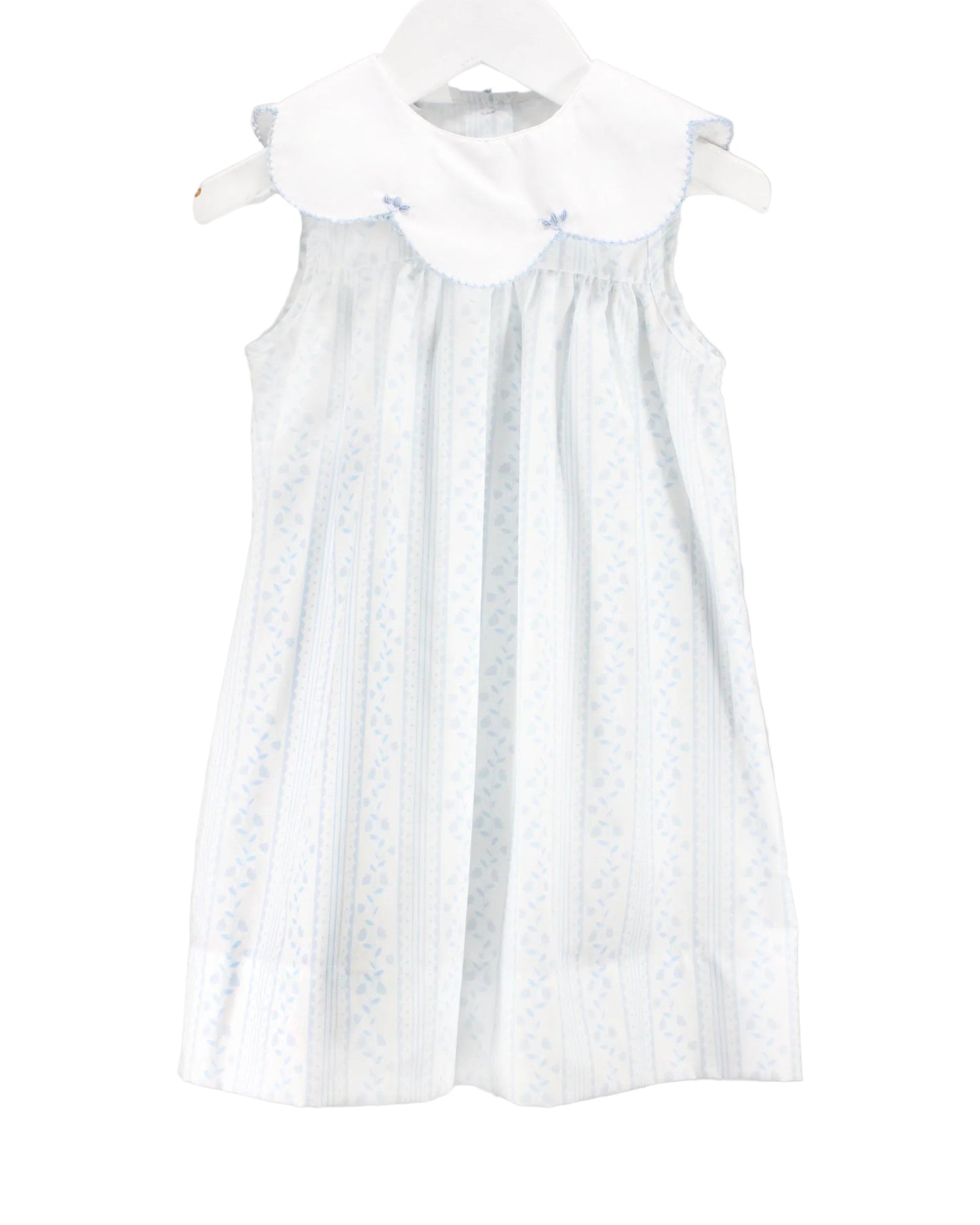 Baby Blessings Scalloped Blue Aria Dress