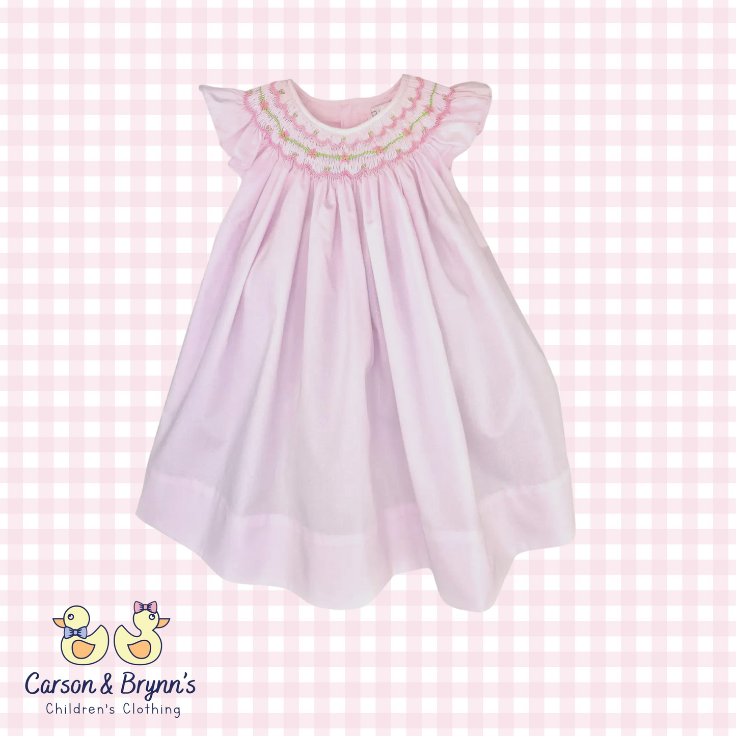 Petit Ami Angel Wing Dress with Bishop Smocking