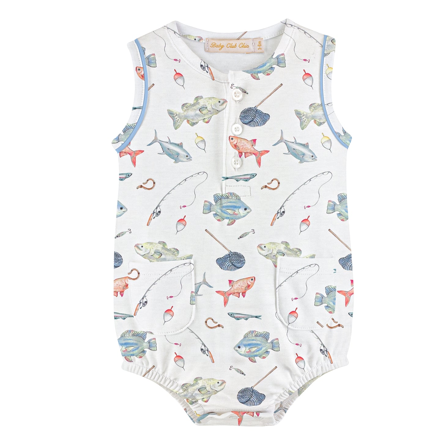 Baby Club Chic Fishing Day Bubble with Pockets