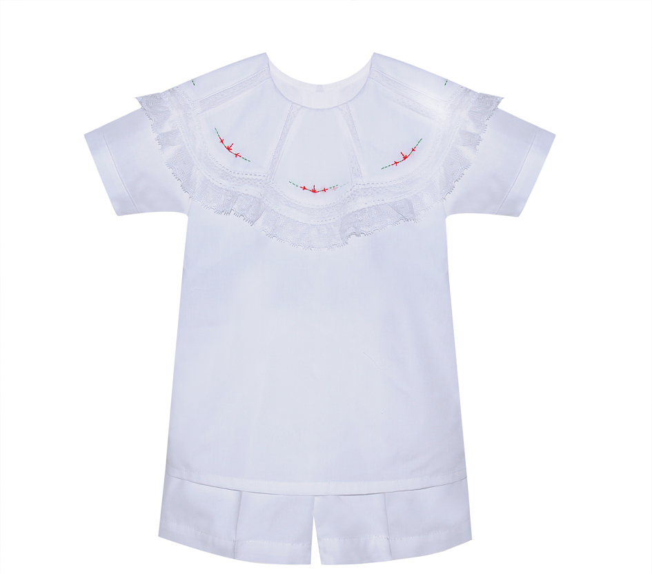 Phoenix and Ren Chandler Short Set- Red Embroidery