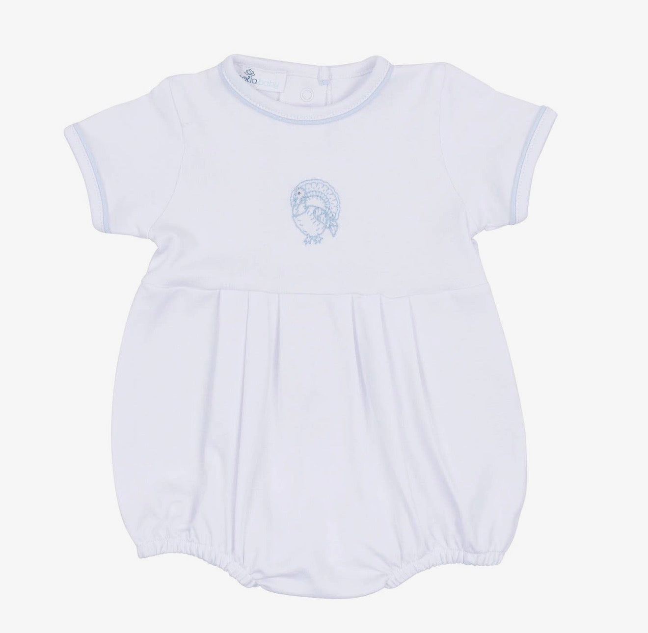 Magnolia Baby Harvest Blessings Short Sleeve Bubble- Blue