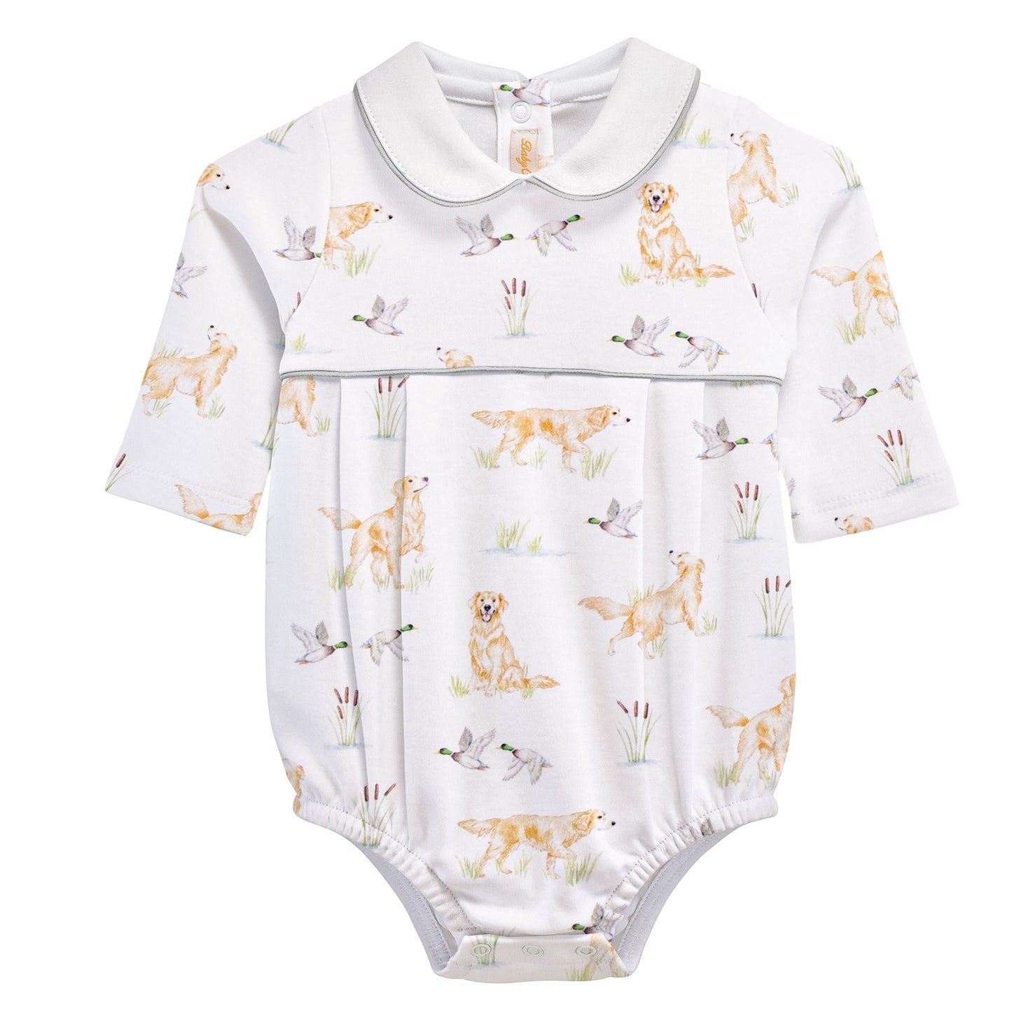Baby Club Chic Golden and Mallards Bubble with Round Collar