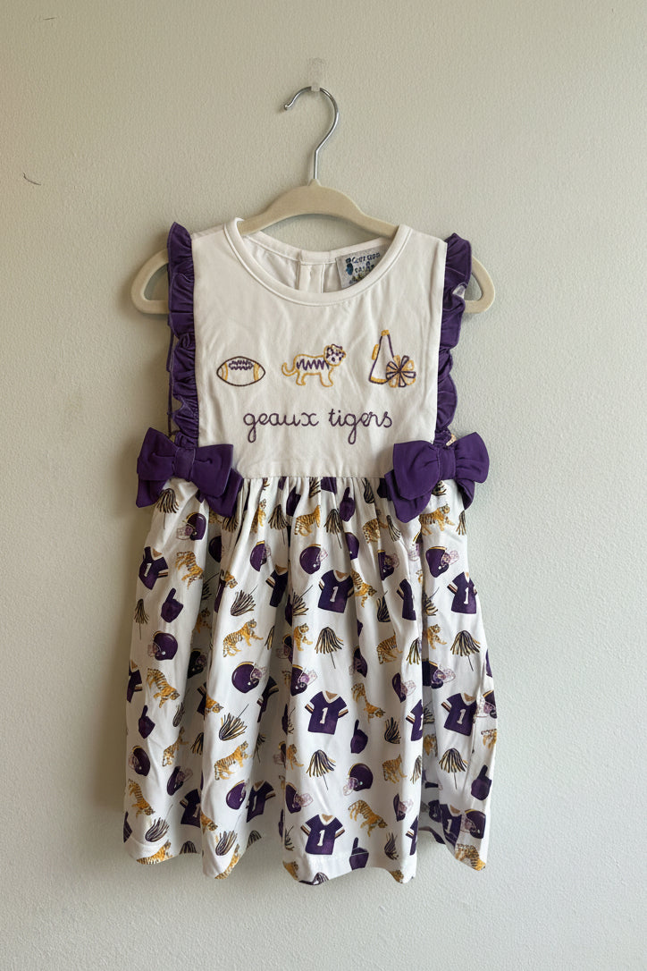 Carson and Friends Purple and Gold Hand Embroidered Dress