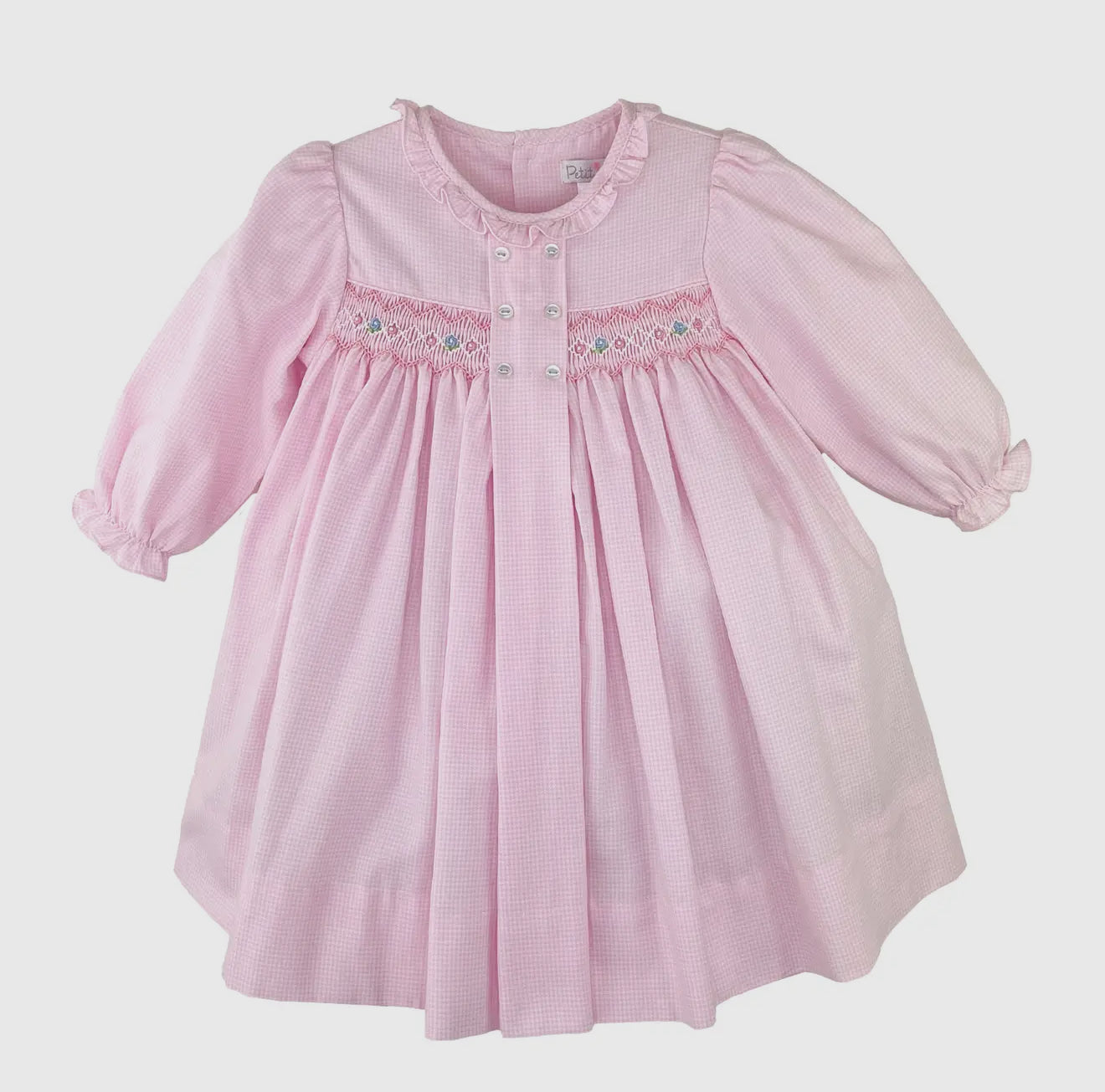 Petit Ami Center Box Pleat Dress with Smocking