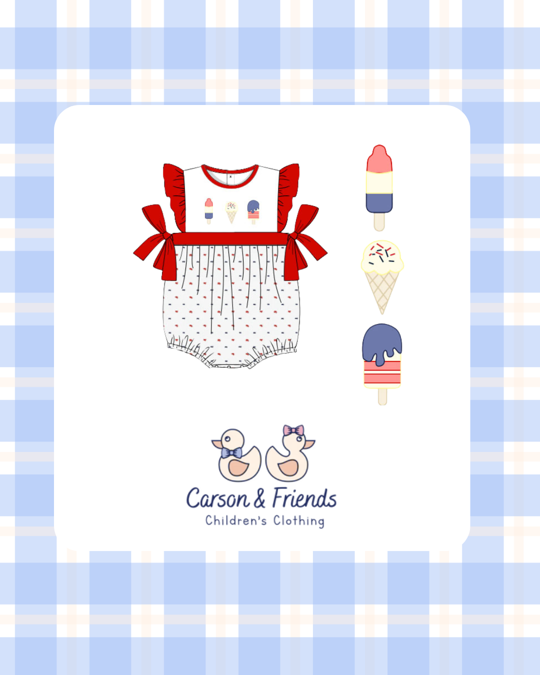 Carson and Friends Americana Bubble- Girls