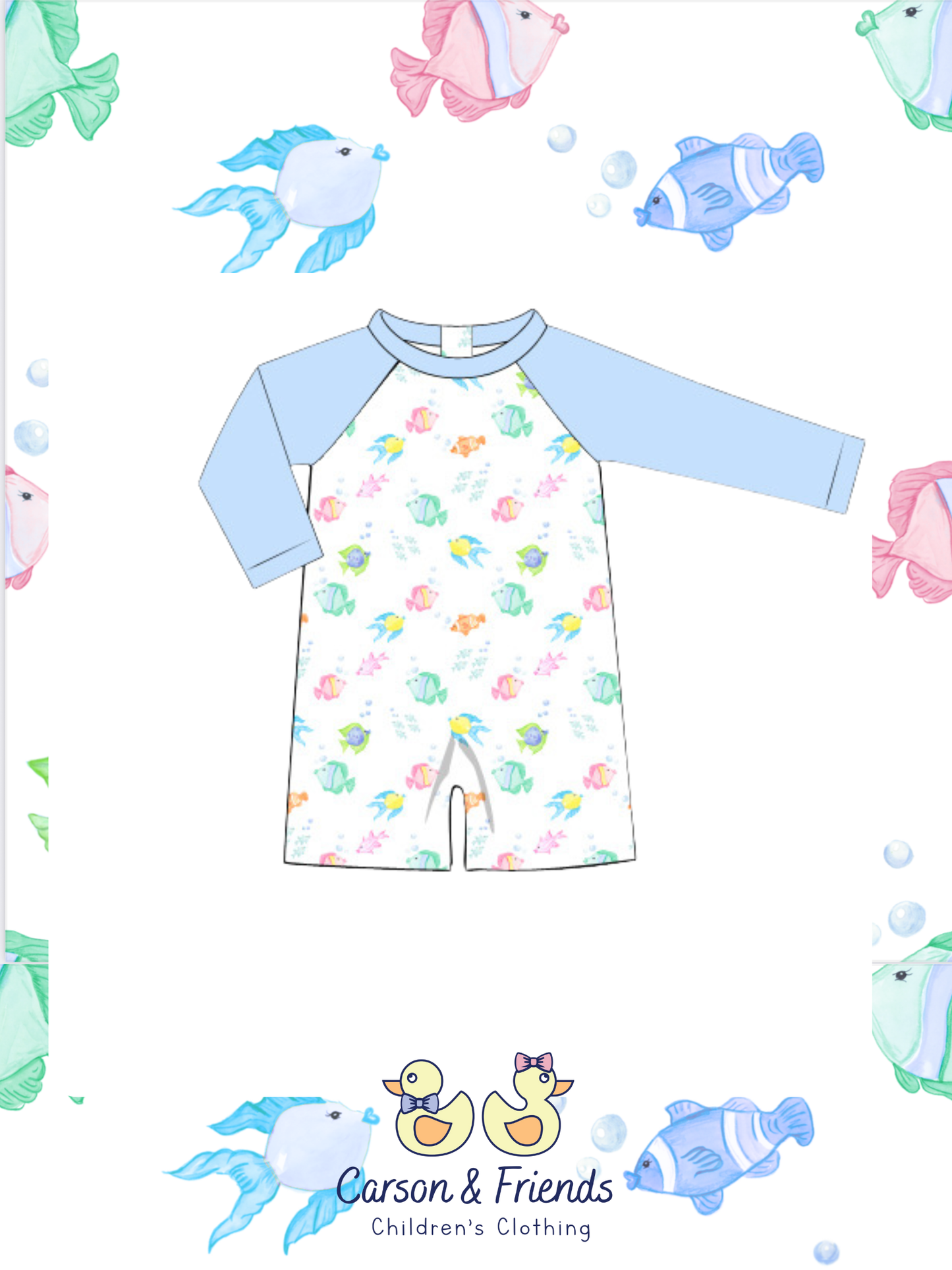 Carson and Friends Fishy Swim Boys Rashguard