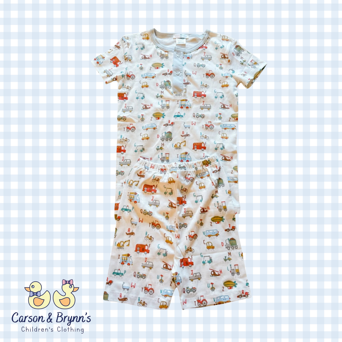 Baby Loren Alphabet Vehicles Pajama Set