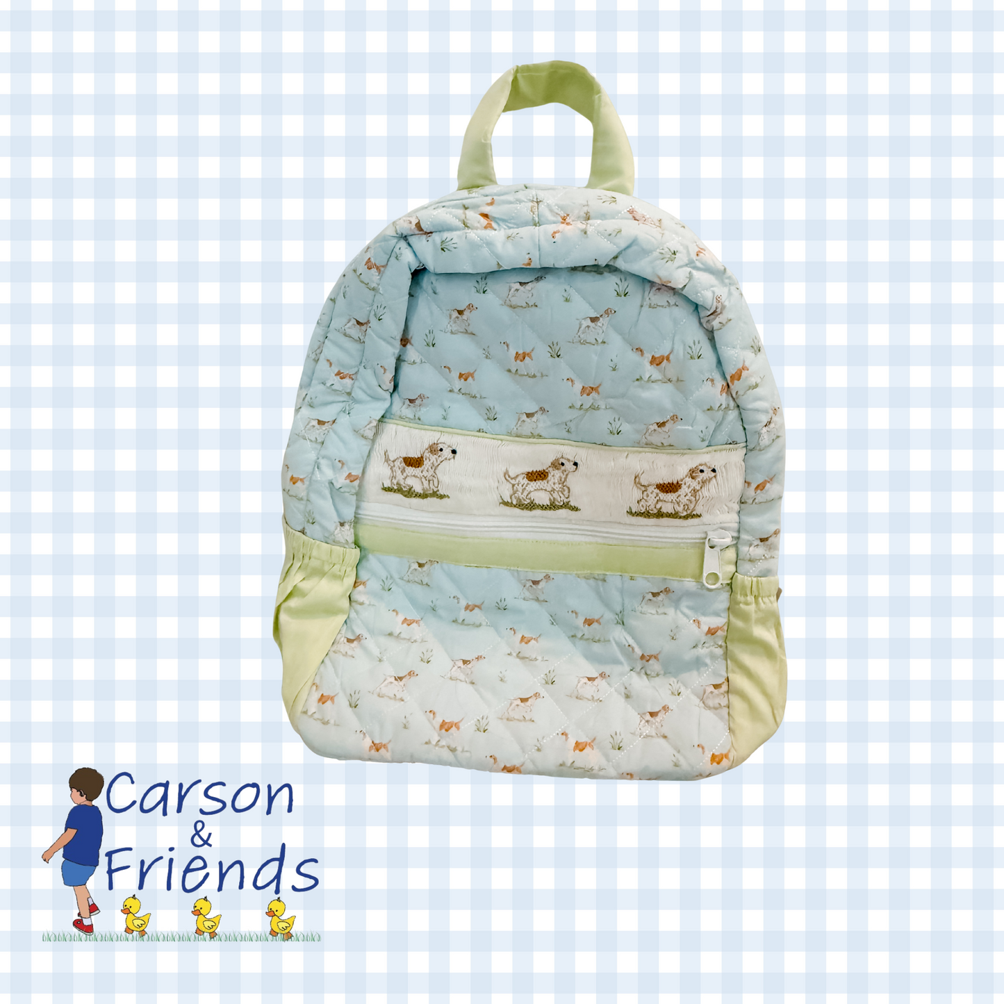 Carson and Friends Hunting Dog Quilted Backpack