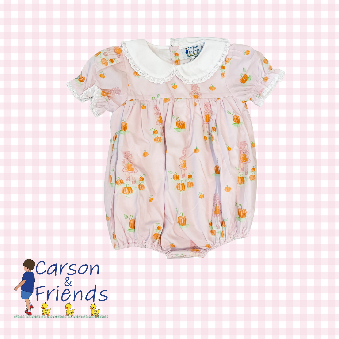 Carson and Friends Pumpkin Patch Bubble- Pink