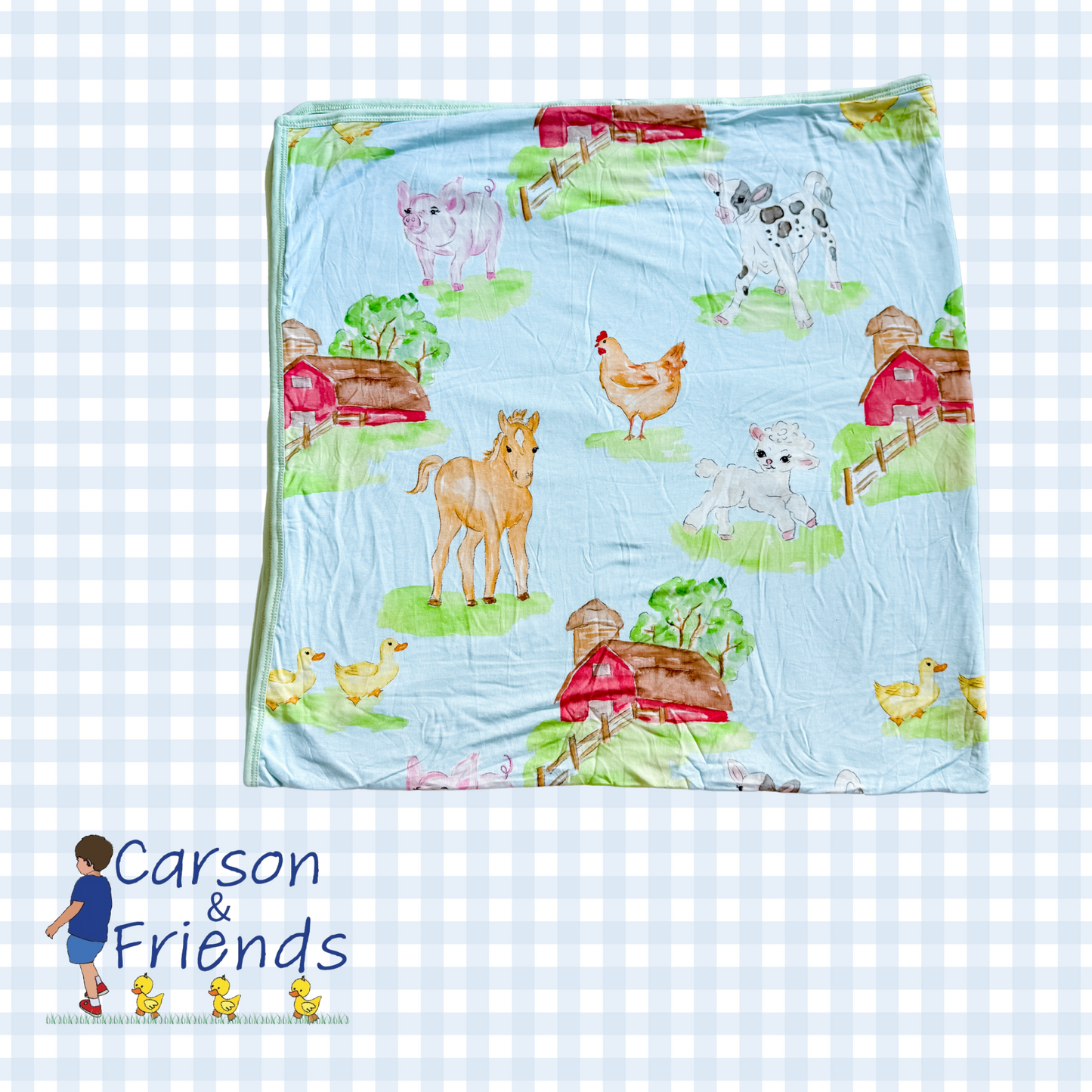 Farm Friends Double Layer Bamboo Viscose Blanket