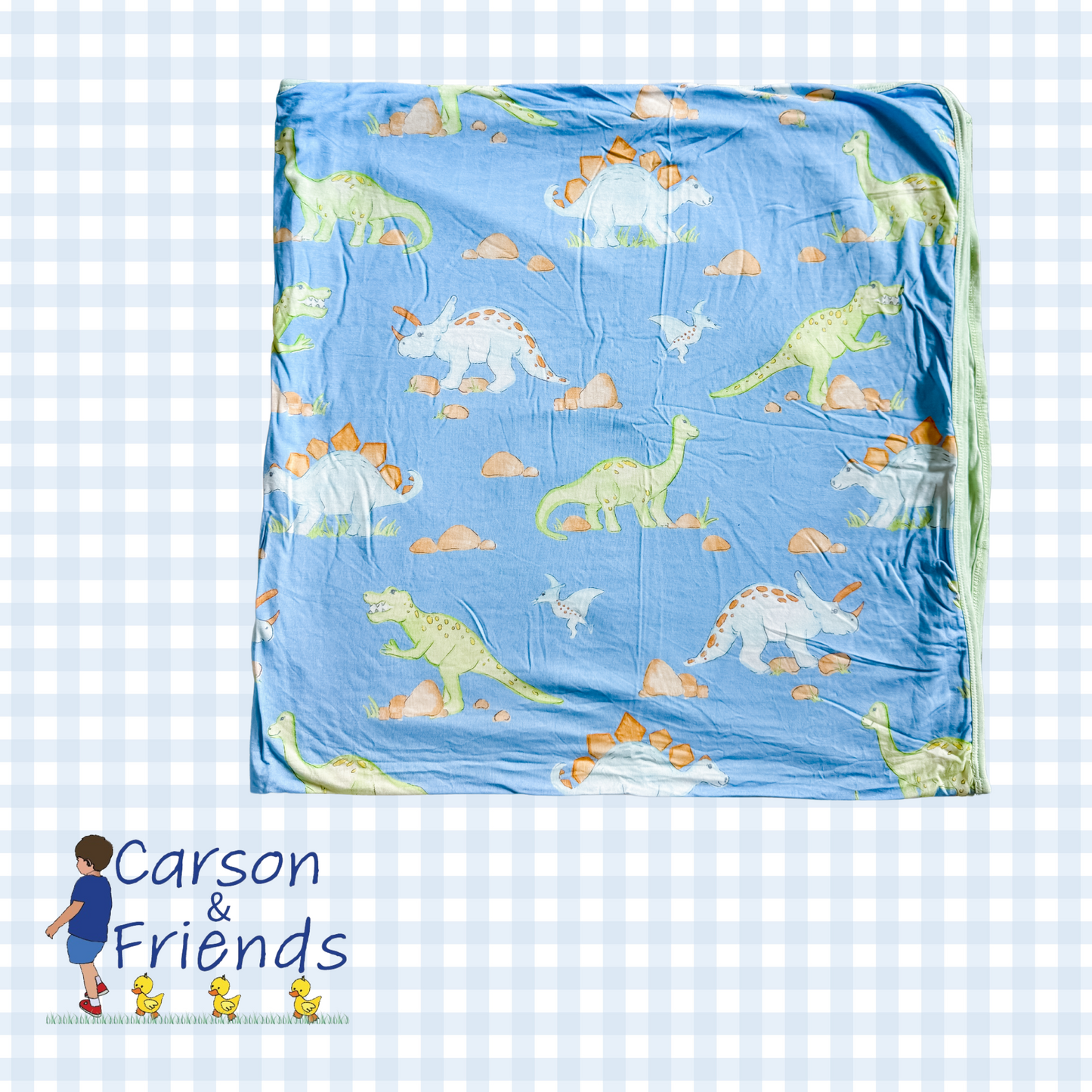 Dino Friends Double Layer Bamboo Viscose Blanket