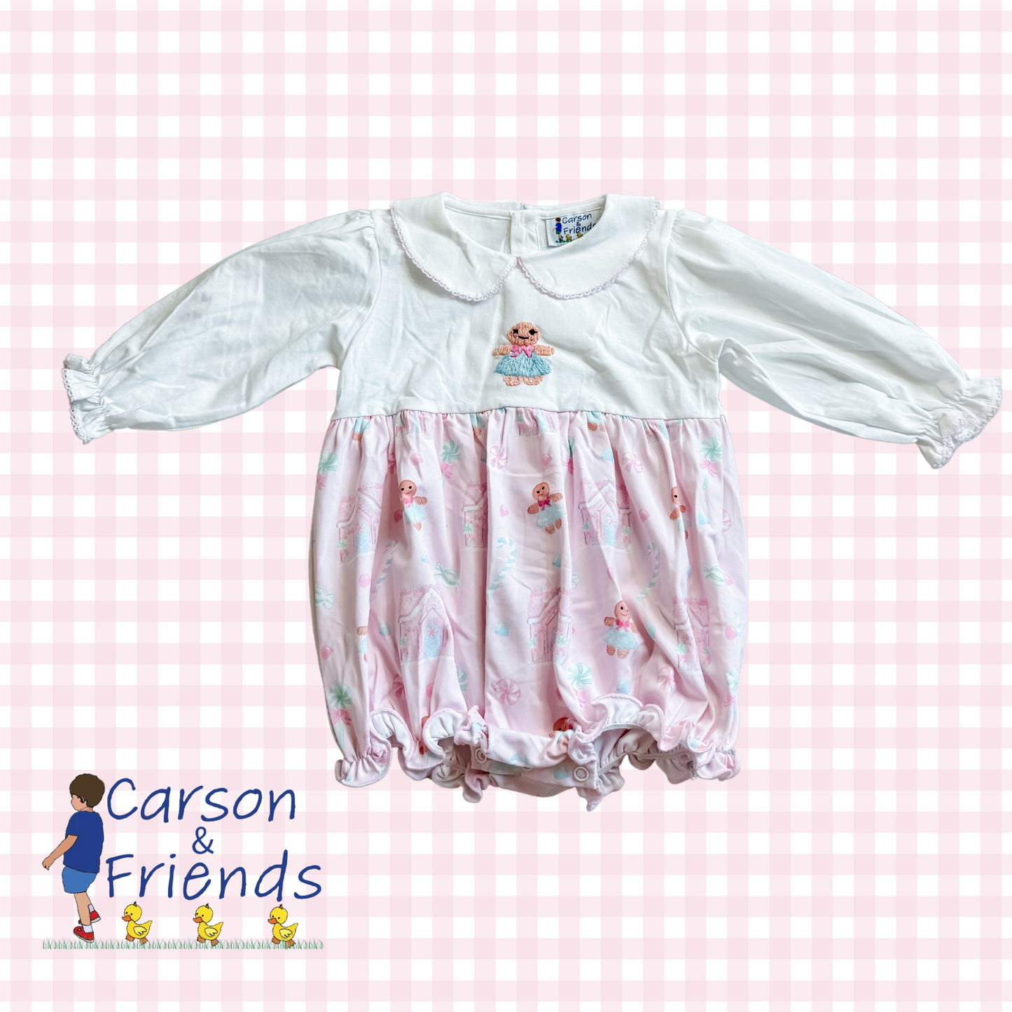 Carson and Friends Gingerbread Bubble- Pink
