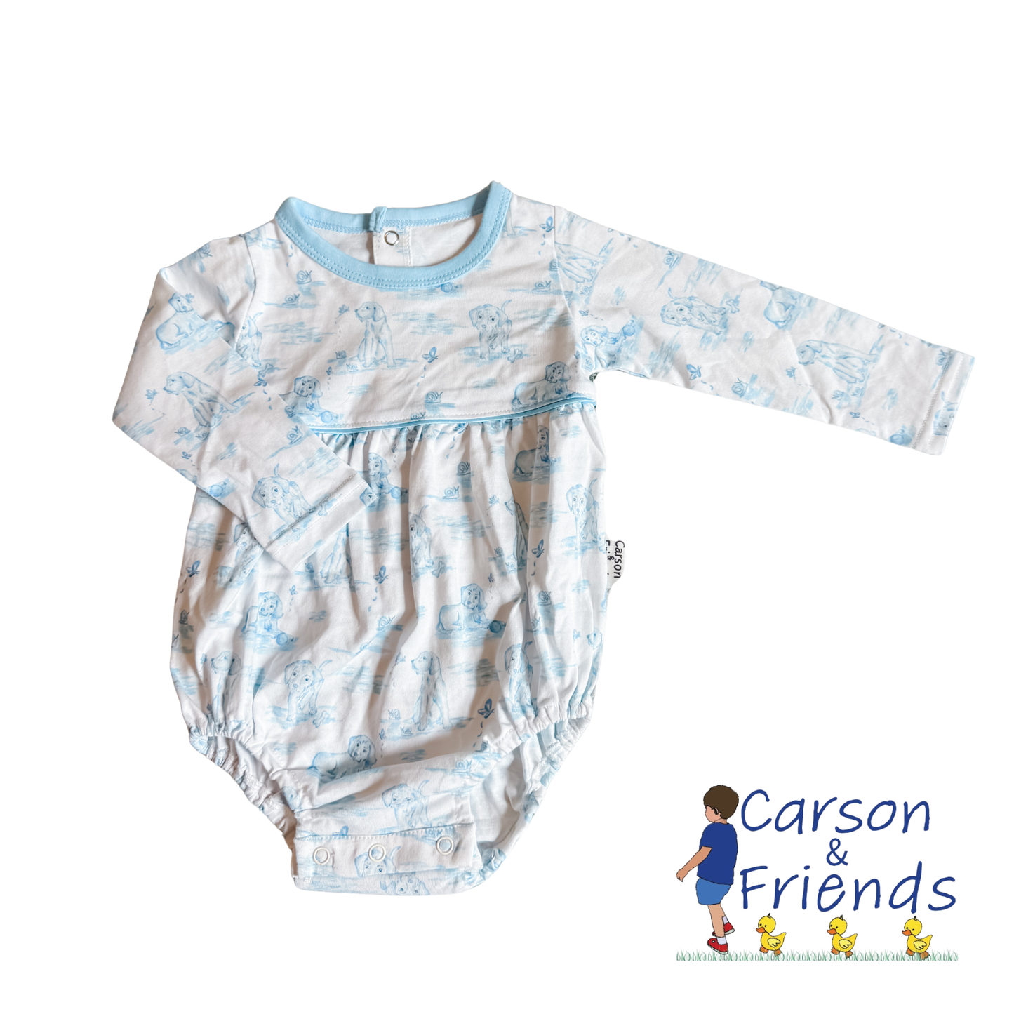 Carson and Friends Snips and Snails Long Sleeve Printed Bubble