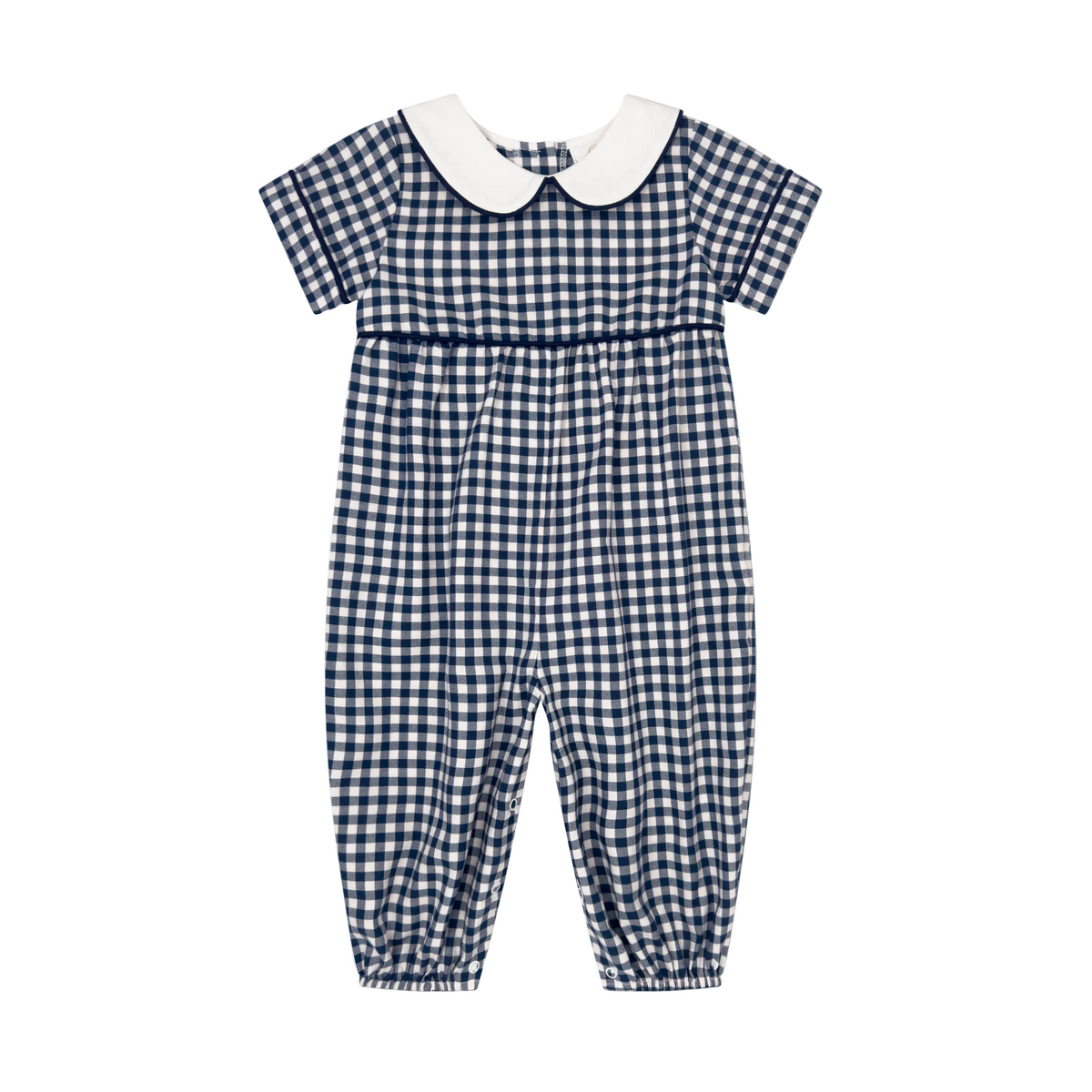 Lullaby Set Rover Romper- Blue Ridge Check
